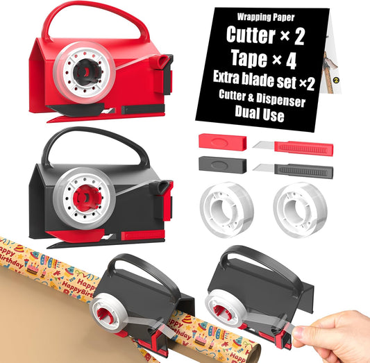 Wrapping Paper Cutter & Tape Dispenser