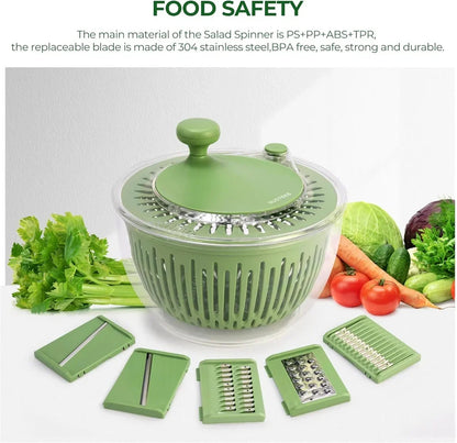 Multifunctional Vegetable Salad Dehydrator and Cutter