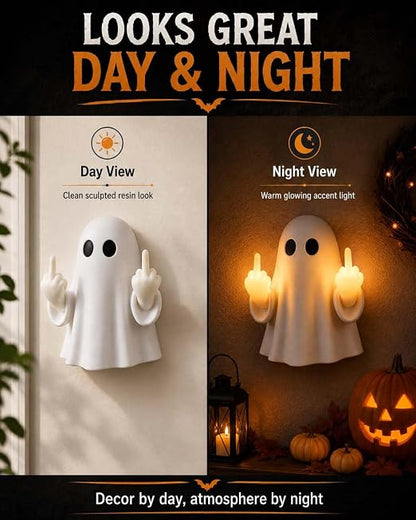 Halloween Ghost Middle Finger Glow Night Light