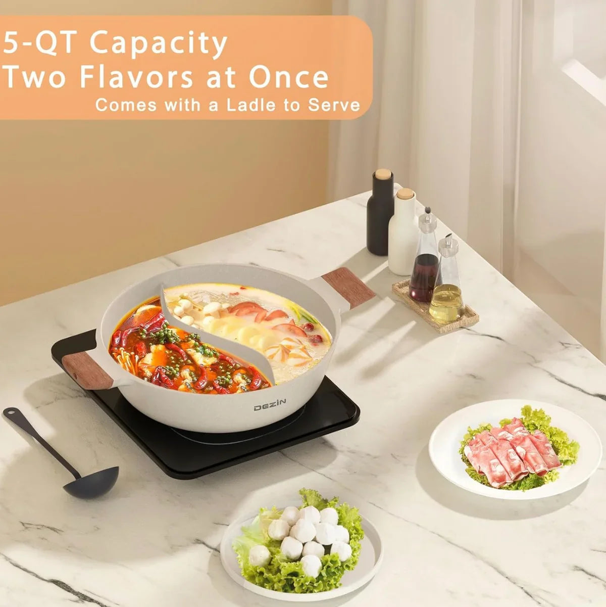 Dual Sided Nonstick Hot Pot