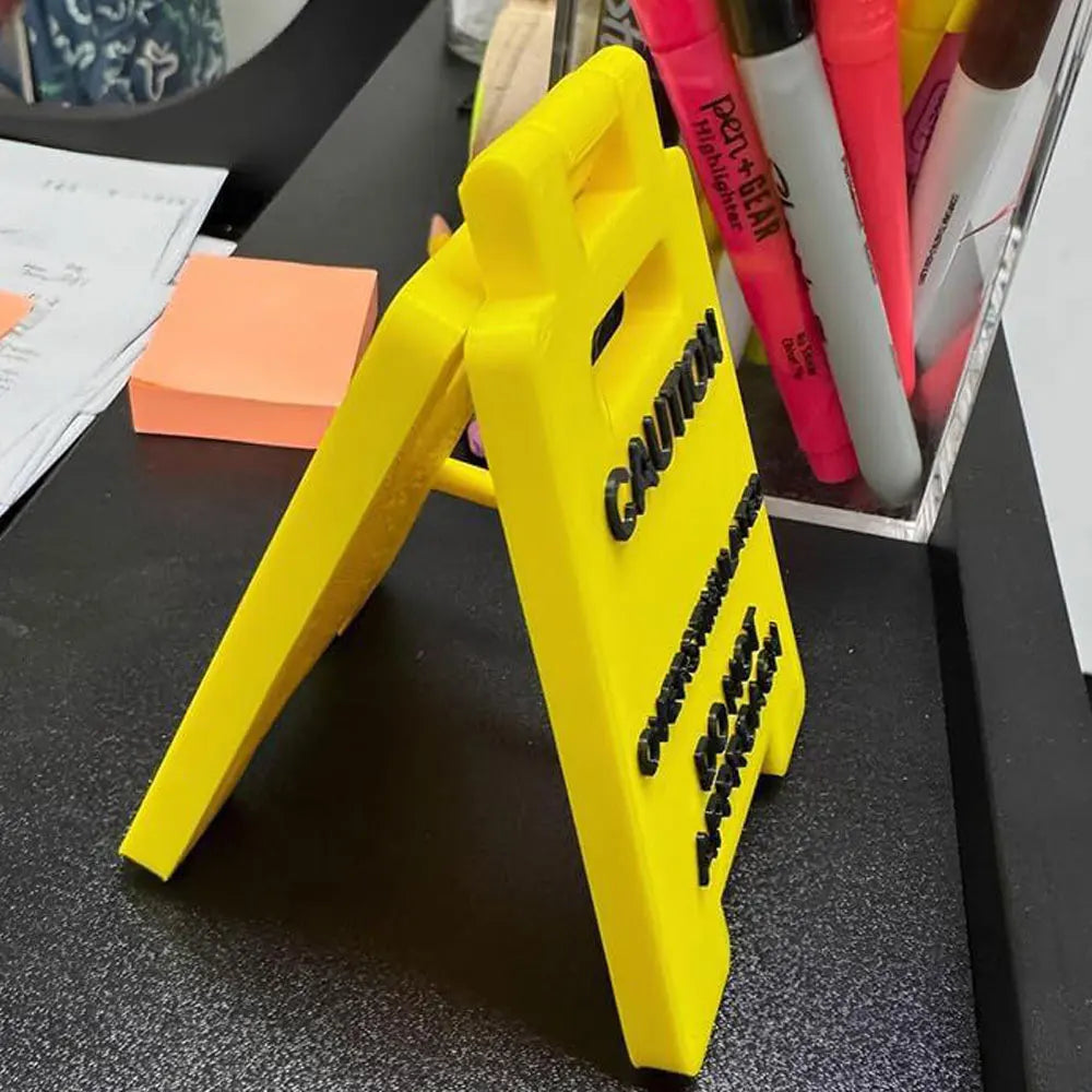 "Overstimulated" Desk Sign Office