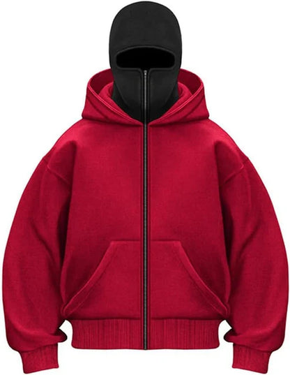 Balaclava Zip Hoodie – Unisex Hip Hop Jacket